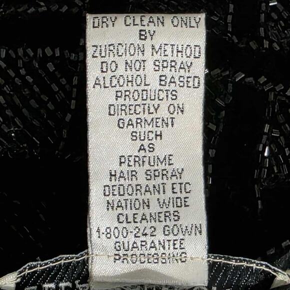 Niteline Della Roufogali Vintage Designer Beaded Bolero Blazer Jacket Black LRG - Picture 5 of 6